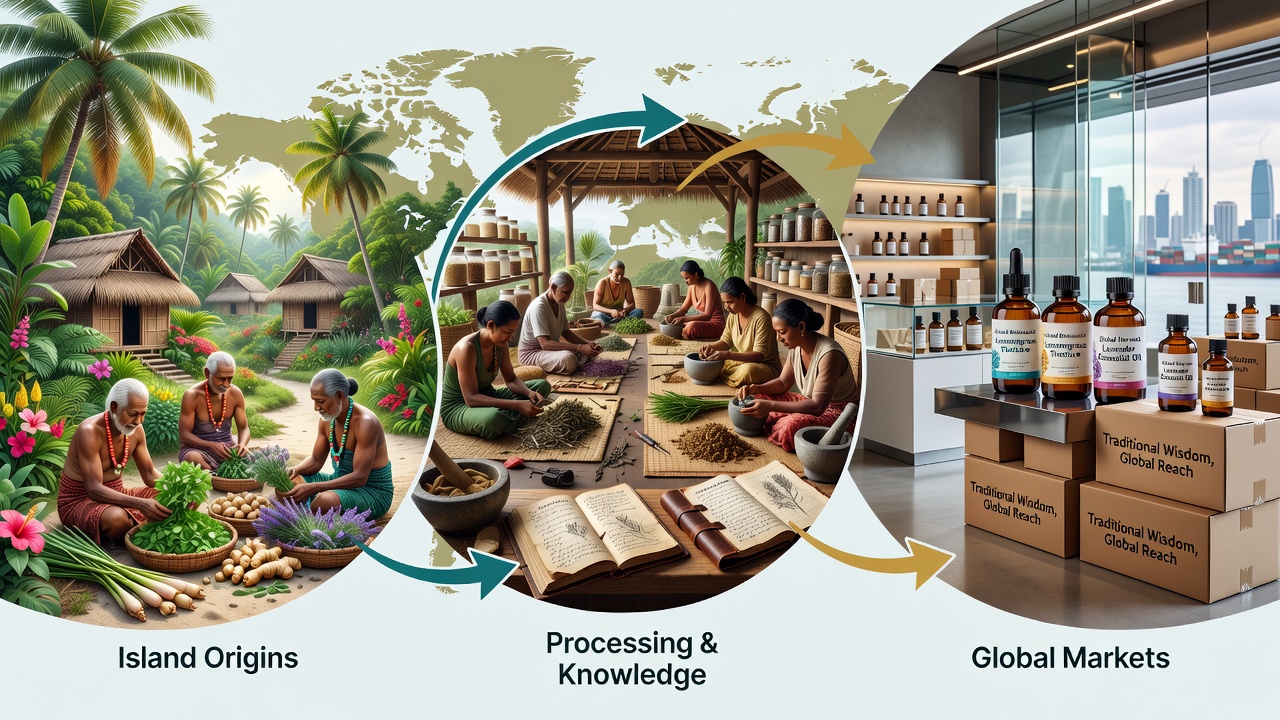 Tracing the Journey of Traditional Herbal Practices from Island Communities to Global Markets